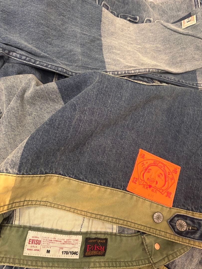 マスタングSP　エヴィスEVISU Gジャン デニムジャケットＭサイズ