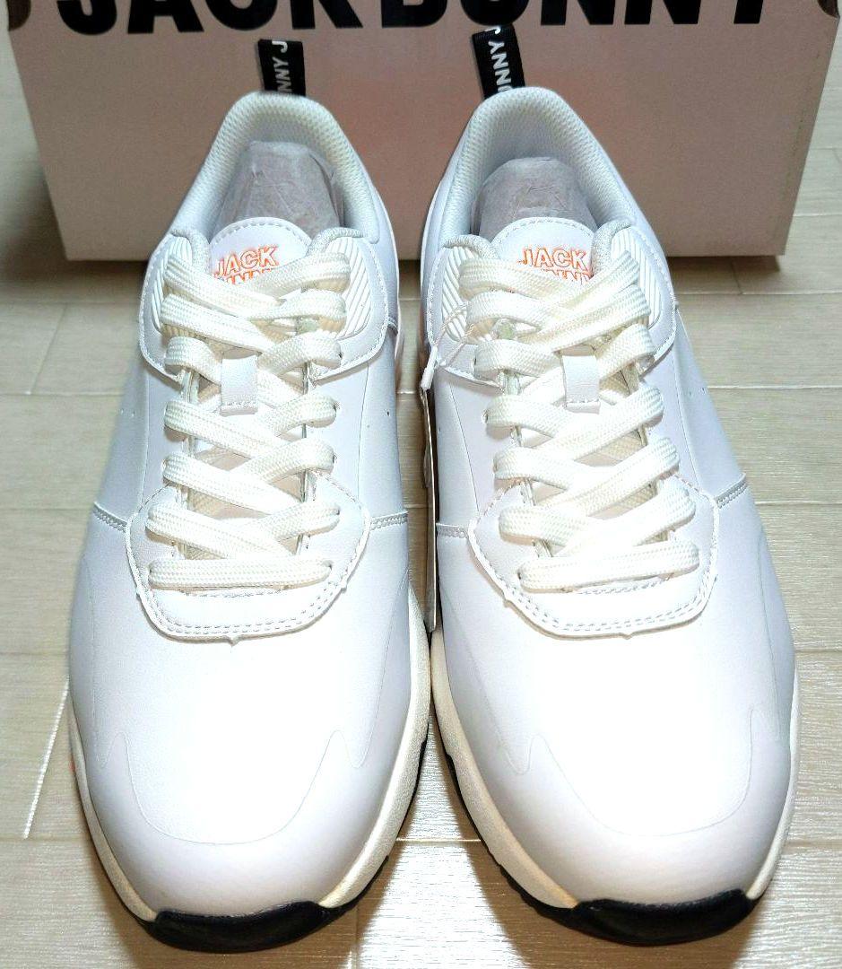 再再再値下新品 ジャックバニー シューズ26.5cm白×オレンジ定価22000円