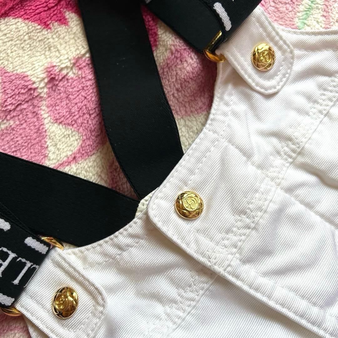 MサイズELLESSE ホワイトオーバーオールスキーウェア