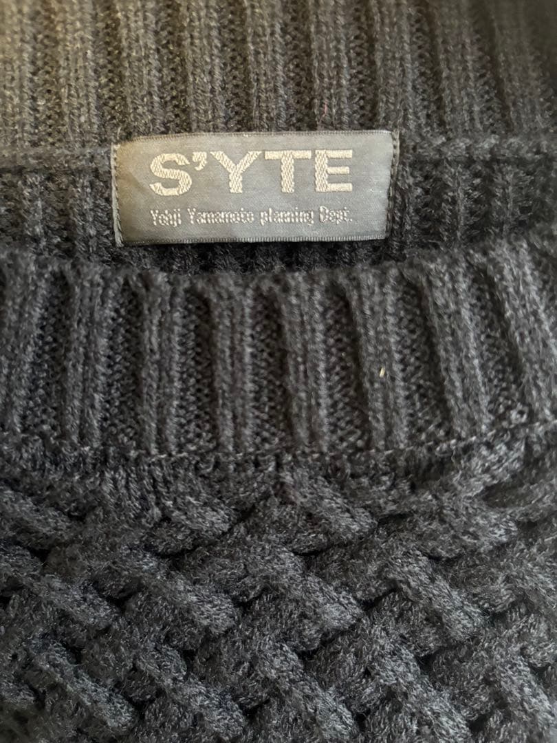 S’YTE サイト　ヨウジヤマモト　ニット　ブラック　変形