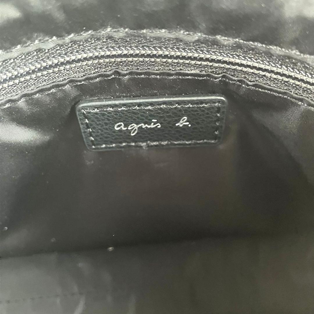 未使用級✨】agnes b. ショルダーバッグ ターンロック レザー ロゴ金具
