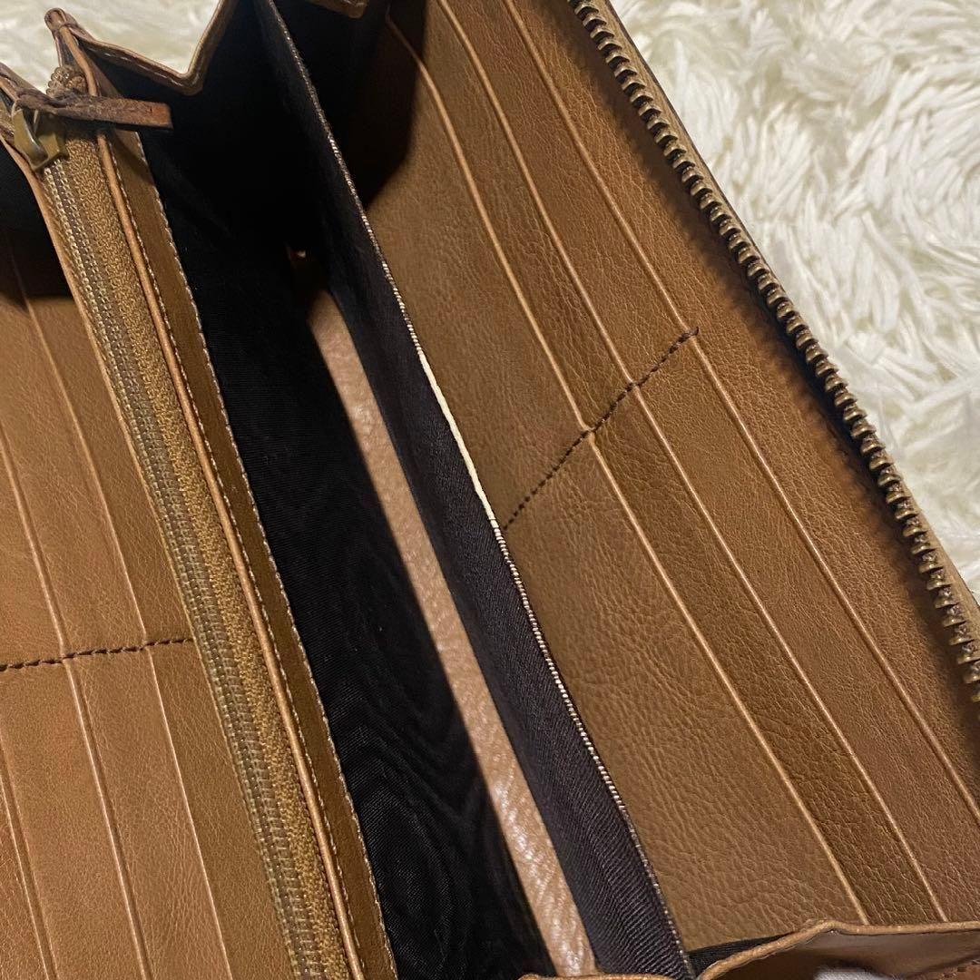 グッチ　長財布　ラウンドファスナー　シェリーライン　GGキャンバス