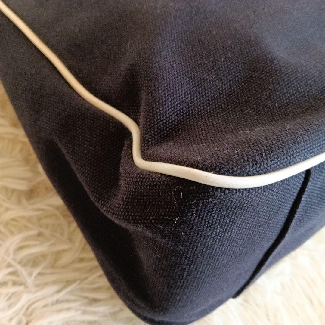 バーバリーブラックレーベルネイビーキャンバスショルダーバッグ