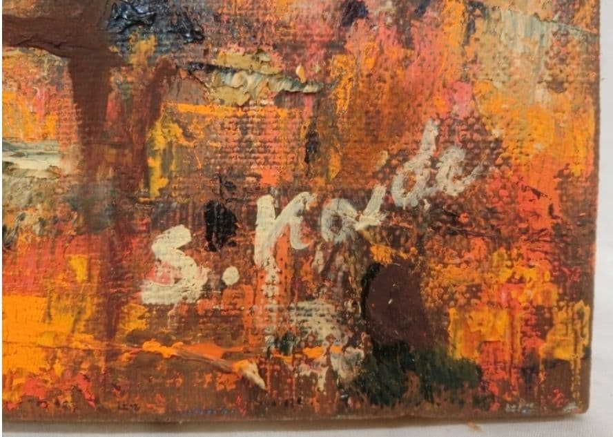 油彩 F8 アリゾナ バリーモニュメント サイン有り S.Koide 自然 絵画 有名