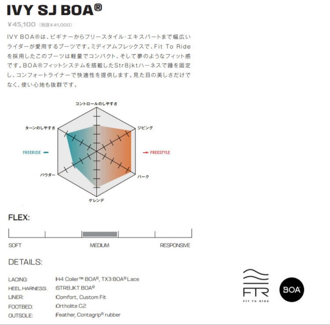 SALOMON IVY BOA SJ スノーボードブーツ 25cm