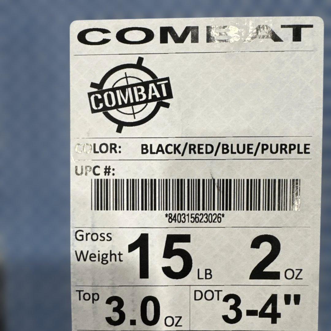COMBAT ボウリングボール 15LB ブラック/レッド/ブルー/パープル