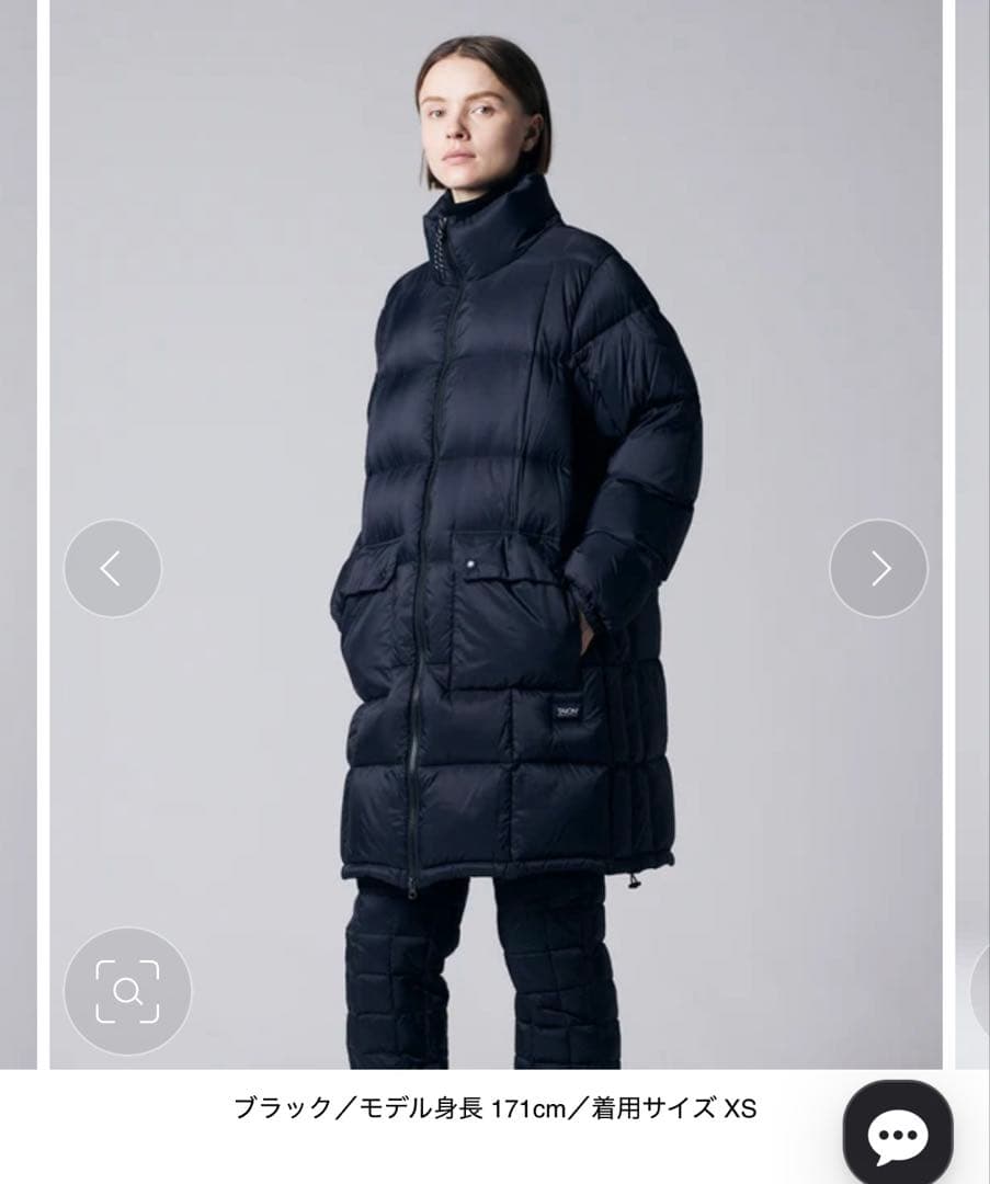 新品　完売品TAION マウンテンパッカブル ボリューム ダウンコート 黒　L