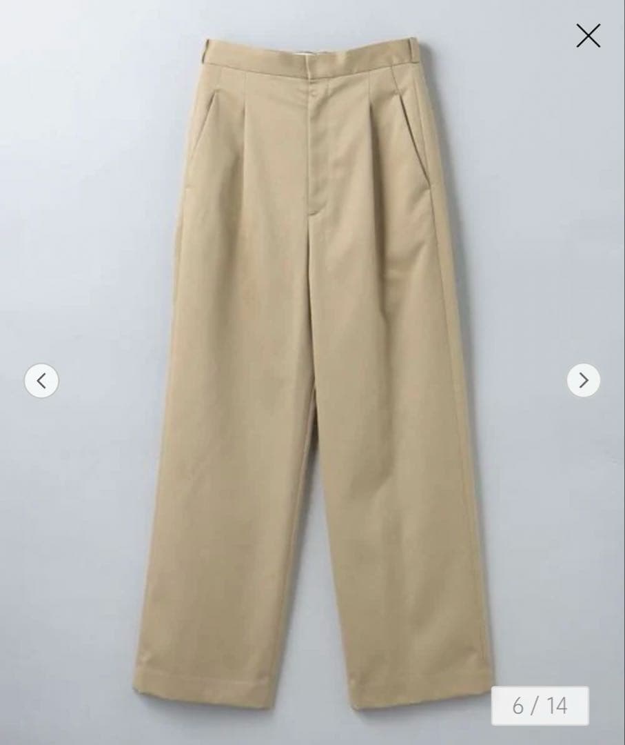 6 ロク　チノパン　コットンチノパンツ　34