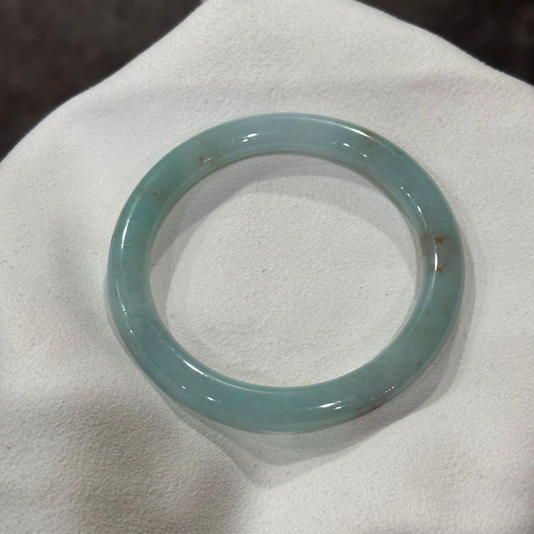 画像追加　ミャンマー産天然本翡翠　A貨　バングル　鑑定書付き