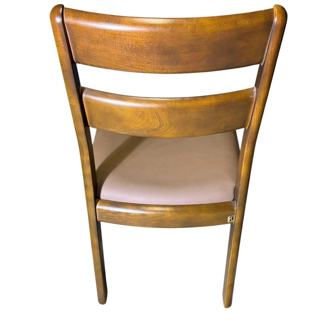 極美品 飛騨産業 ダイニングチェア キツツキマーク 2脚セット②