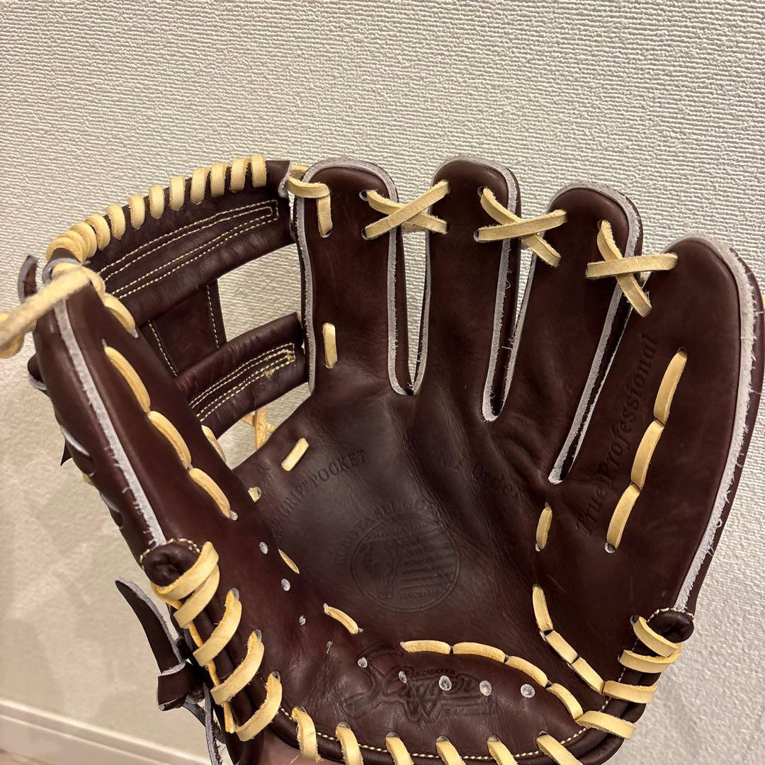 【ほぼ新品】久保田スラッガー 硬式用 オーダーグラブ 湯もみ済