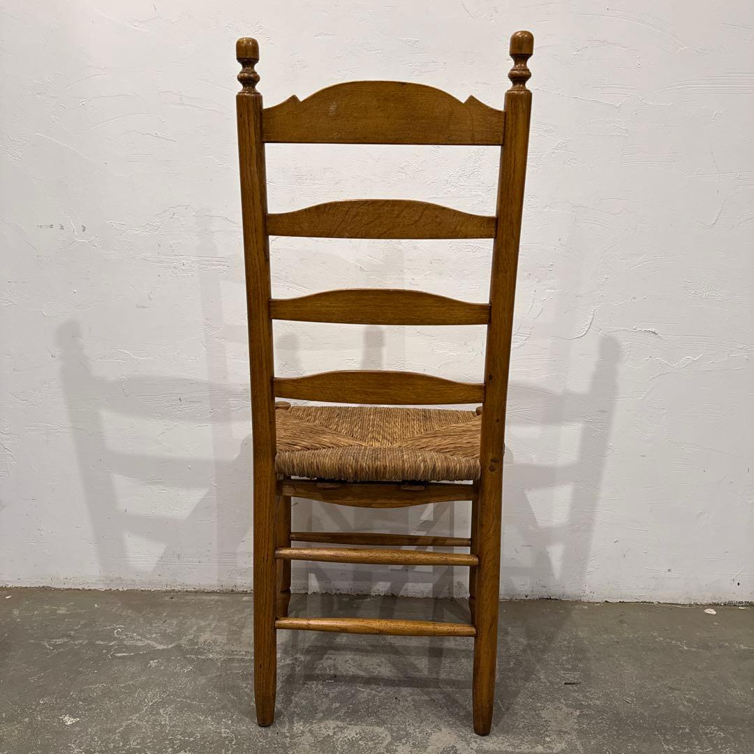 ヴィンテージ　ダイニングチェア　カフェチェア　藁座面