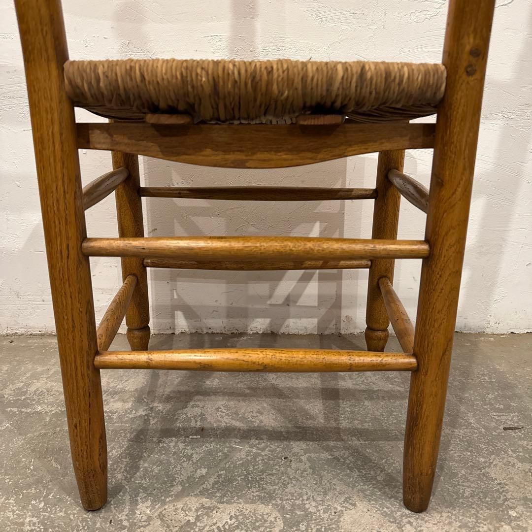ヴィンテージ　ダイニングチェア　カフェチェア　藁座面