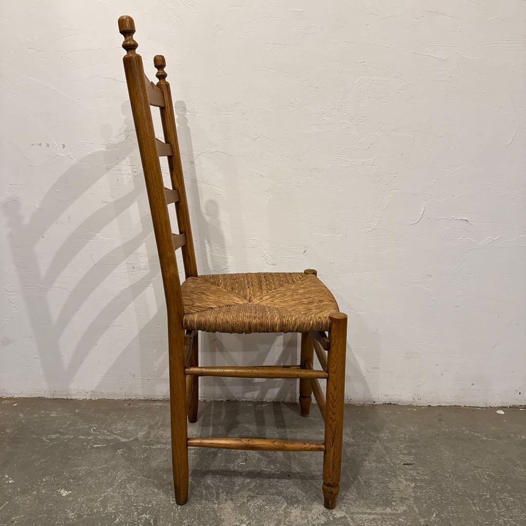 ヴィンテージ　ダイニングチェア　カフェチェア　藁座面