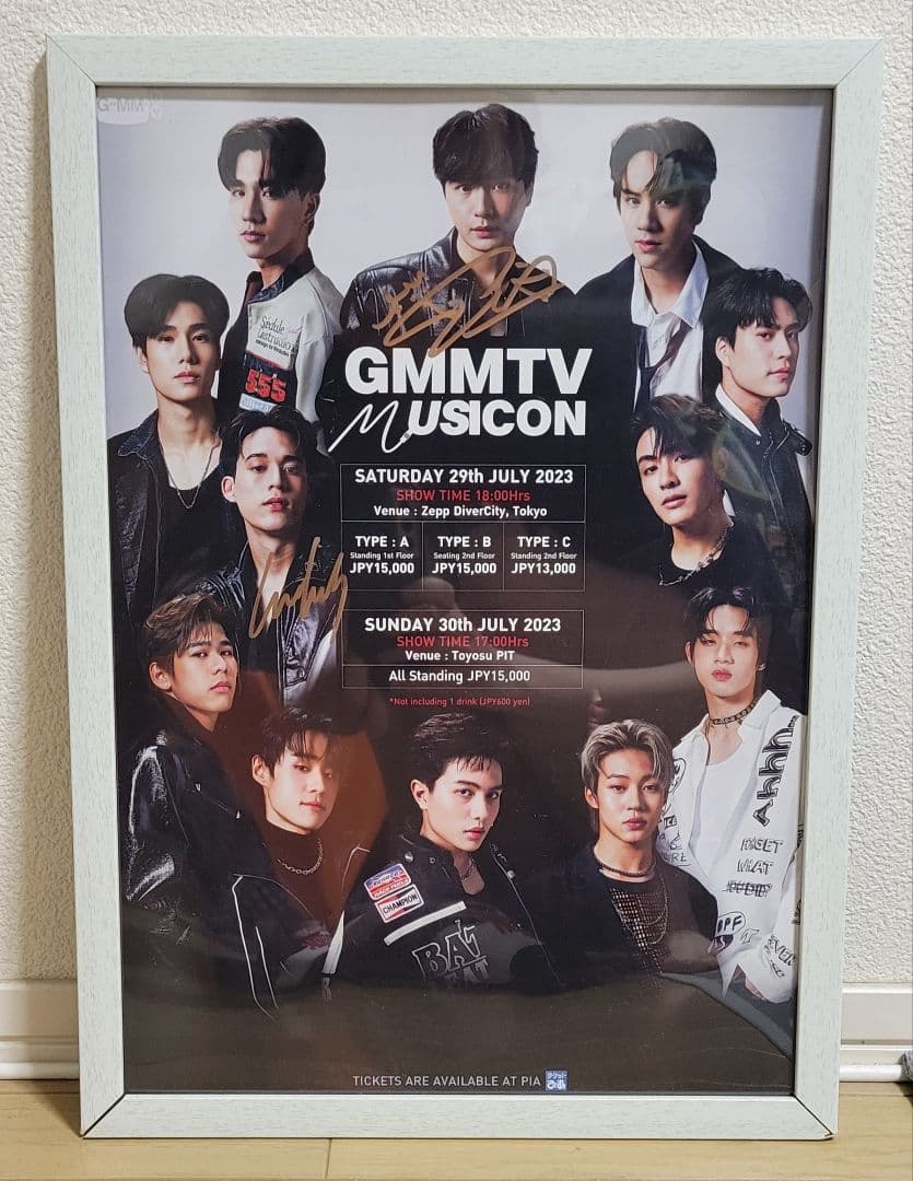 GMMTV MUSICON Krist&Gawin 直筆サイン入りポスター