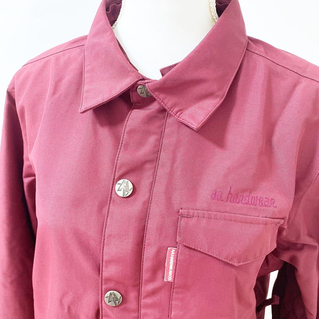 AA HARDWEARダブルエースノーボードウェアレディースバージャケットレッド