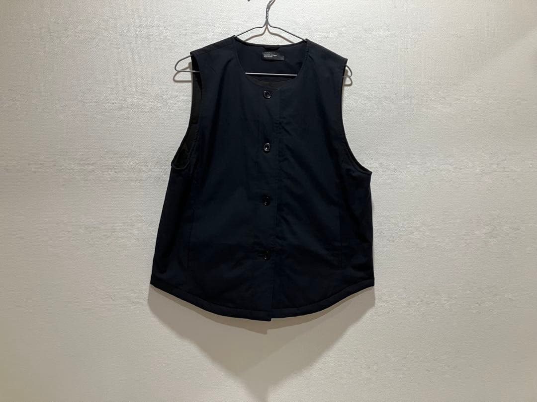 北欧暮らしの道具店　中綿ベスト付きのかろやかミドル丈アウター（Sサイズ)