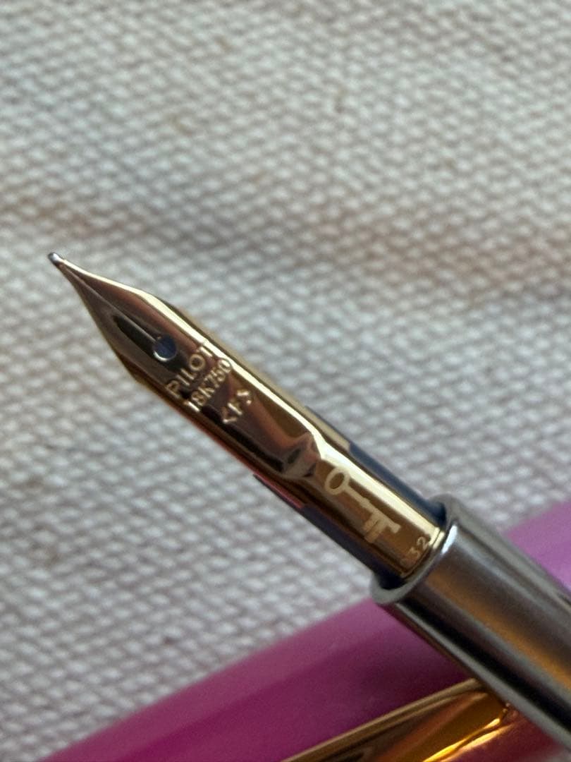 お値下げ不可 ナガサワ 万年筆 キャップレスデシモ 雪御所ザクラ F ゴールド