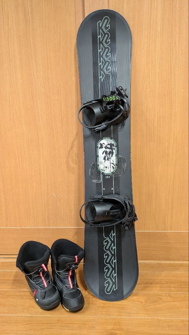 K2 スノーボード137、ブーツ23㌢、ユニオン ビンディング　ジュニアセット