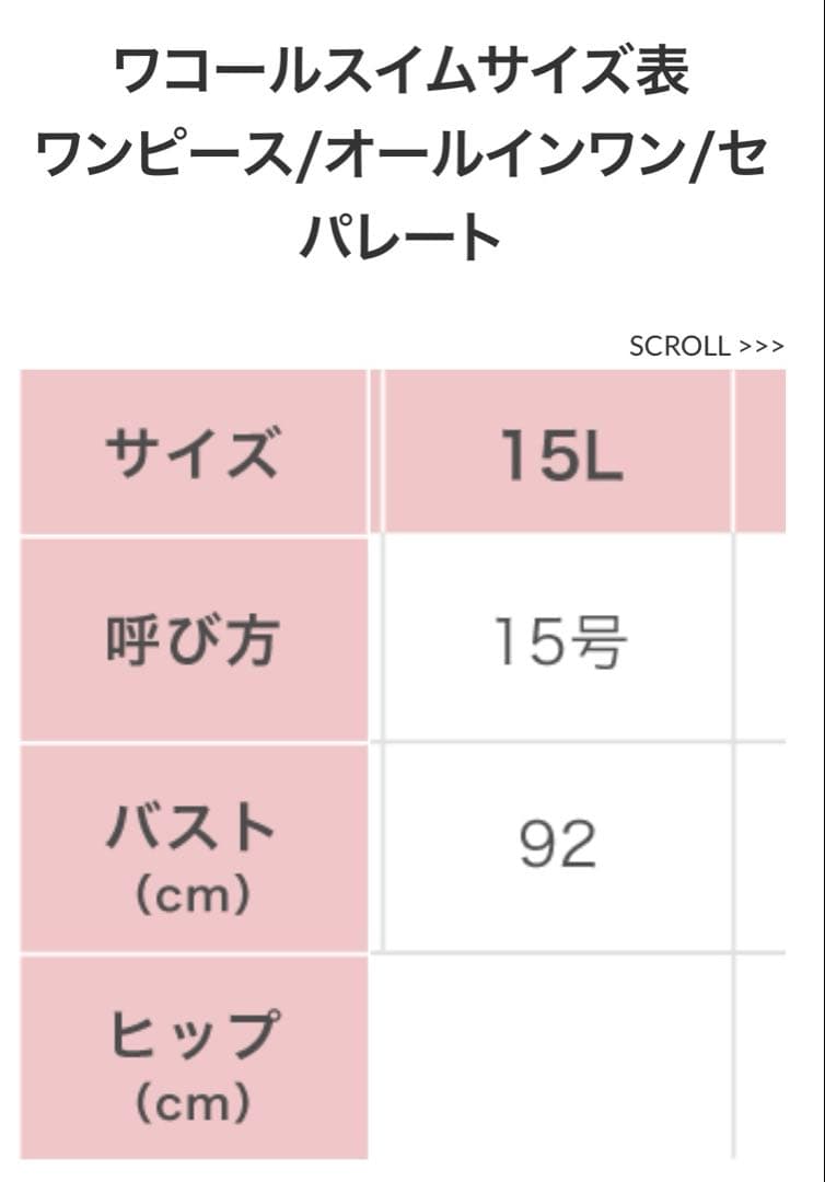 [新品]WACOALのスイムウェア　セパレート　美FULL サイズ15L