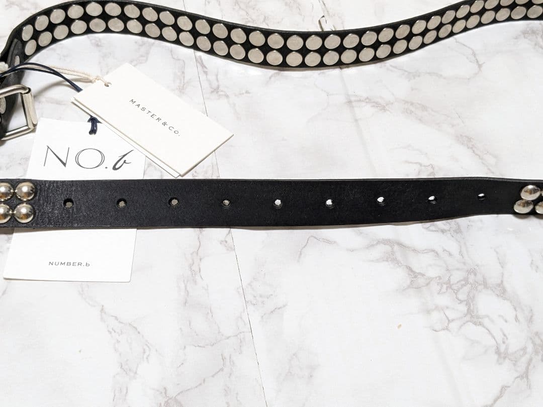未使用　大草直子　amarc NO.b　マスターアンドコー　スタッズ　ベルト　黒
