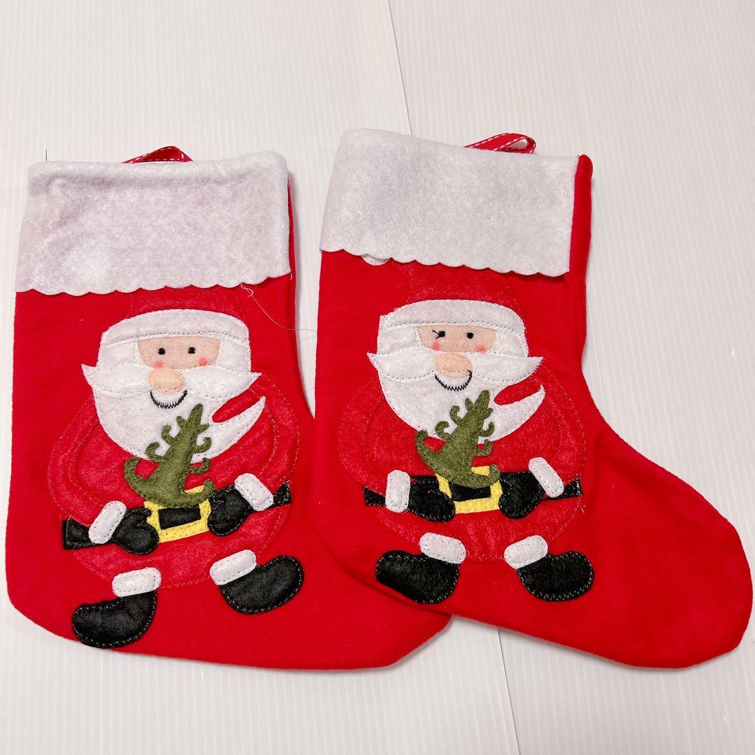 クリスマス 靴下 サンタクロース 雪だる クリスマス 靴下 ソックス サンタ