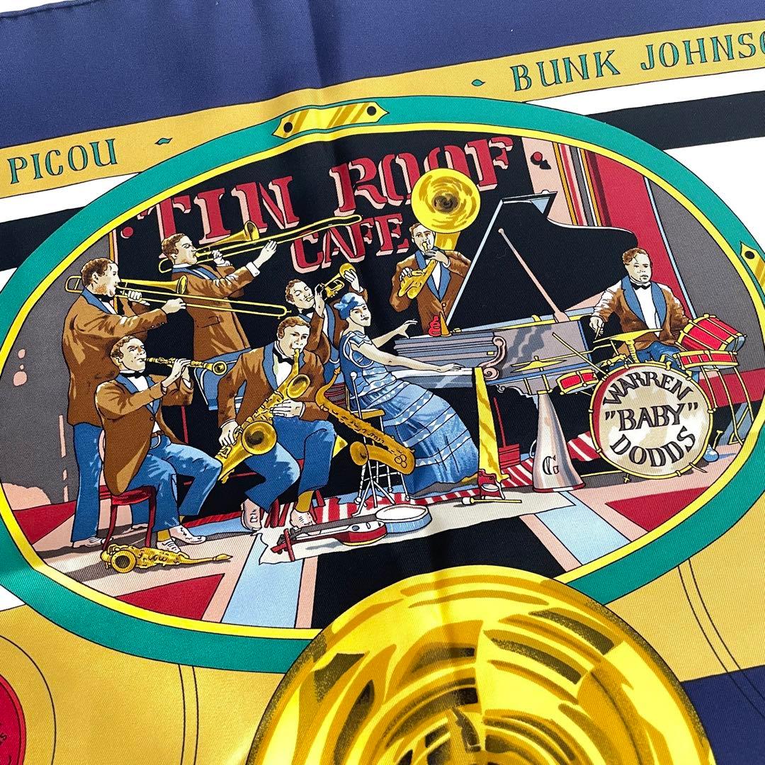 HERMES エルメス カレ90 スカーフ ネイビー NEW ORLEANS - メルカリ