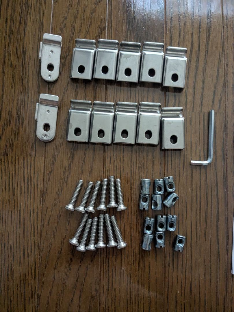 無印　コーナータイプ　ステンレスユニットシェルフ　2枚