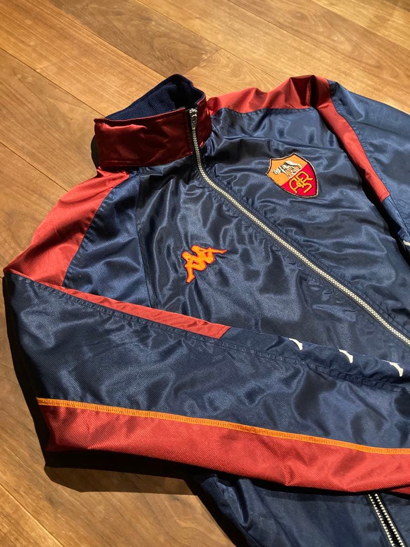 90s ASローマ Kappa ナイロンジャケット 2XL