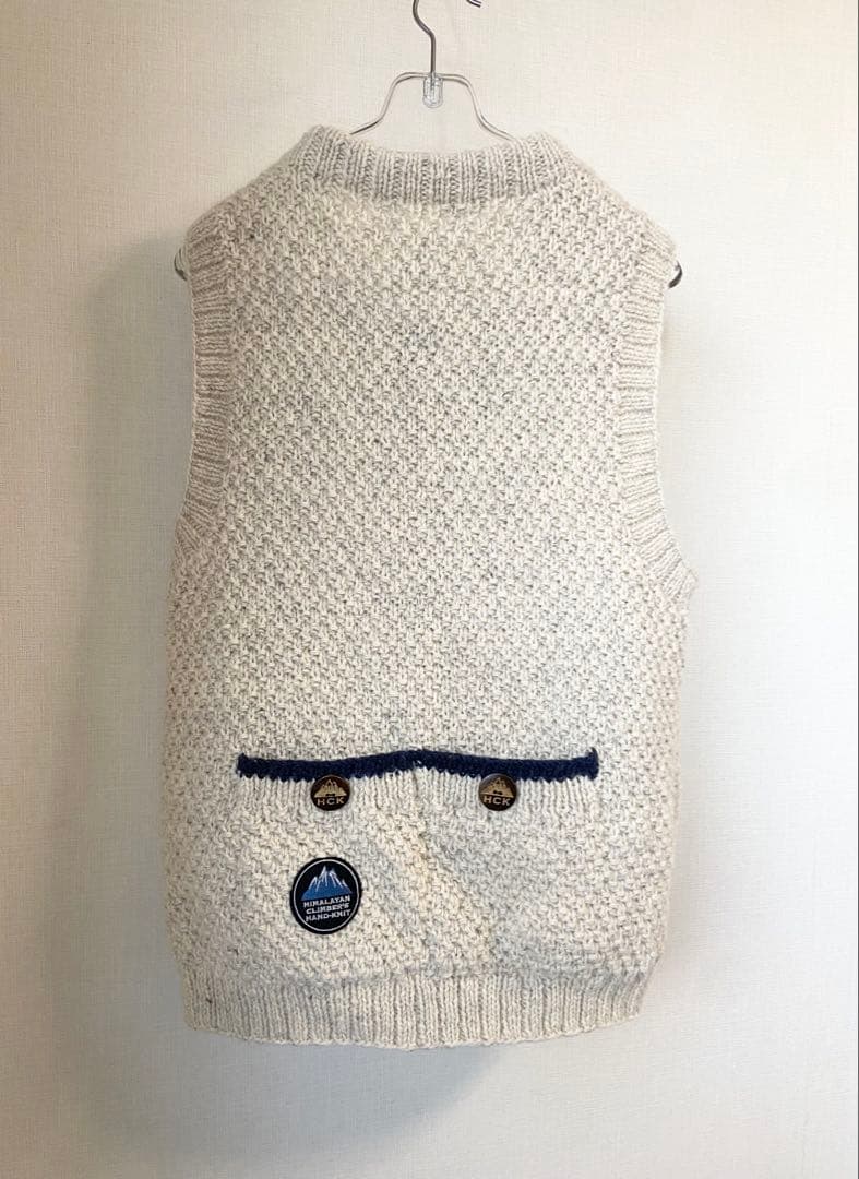 美品 手編みヒマラヤン クライマーズハンドニット ケーブル編み ニット