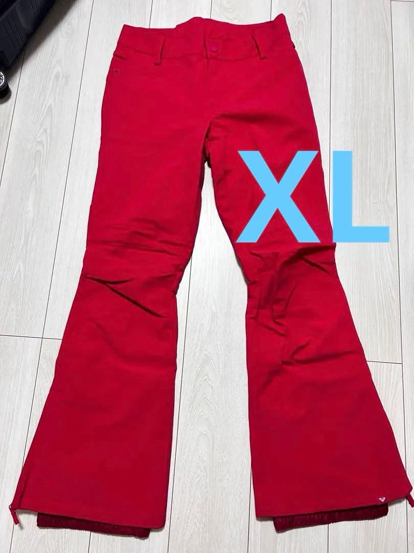 新品未使用　ROXY スノボウェアスキー　パンツ　レッドピンク　レディース　XL