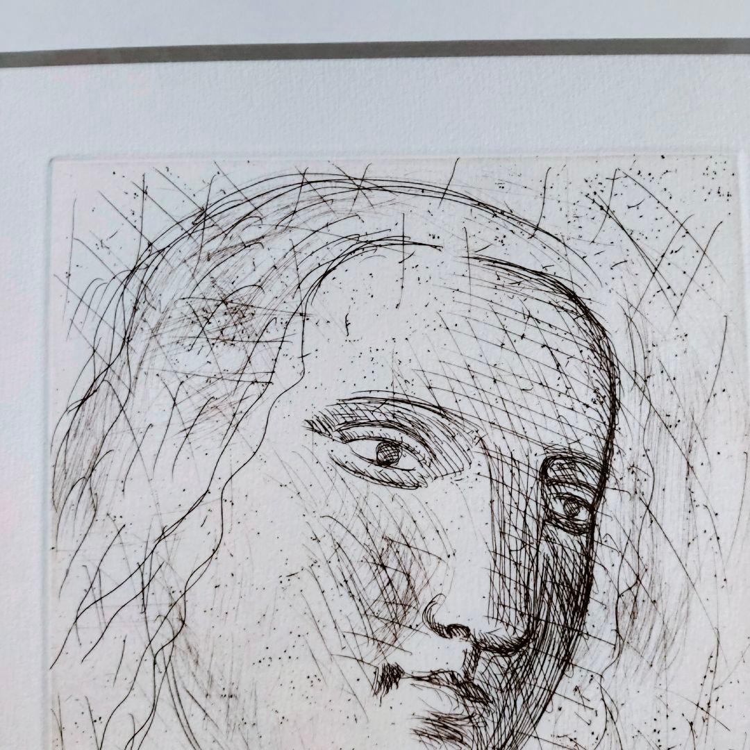 有本利夫 銅版画 「男の顔」オリジナル 限定版