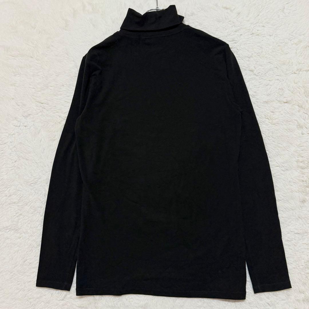 MARK&LONA/XLタートルネック ロゴ ラバープリント長袖 カットソー