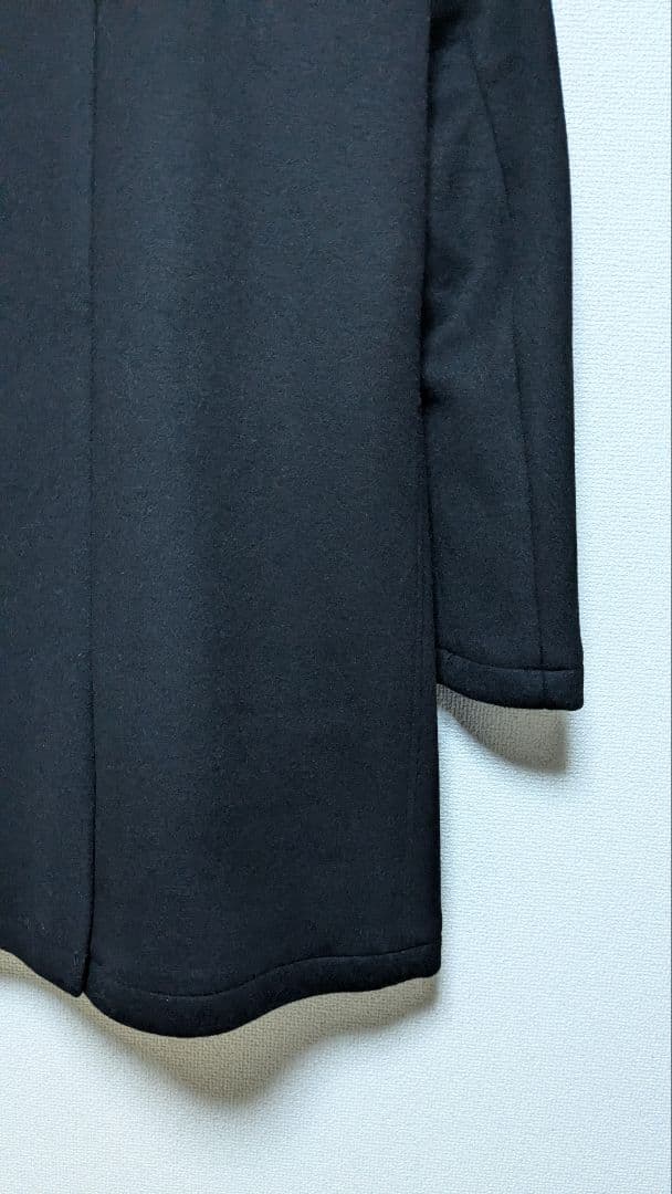 Retro Pics チェスターコート ブラック 小柄男性向け 細身シルエット