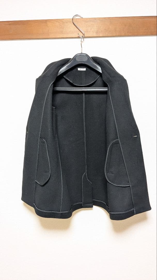 Retro Pics チェスターコート ブラック 小柄男性向け 細身シルエット