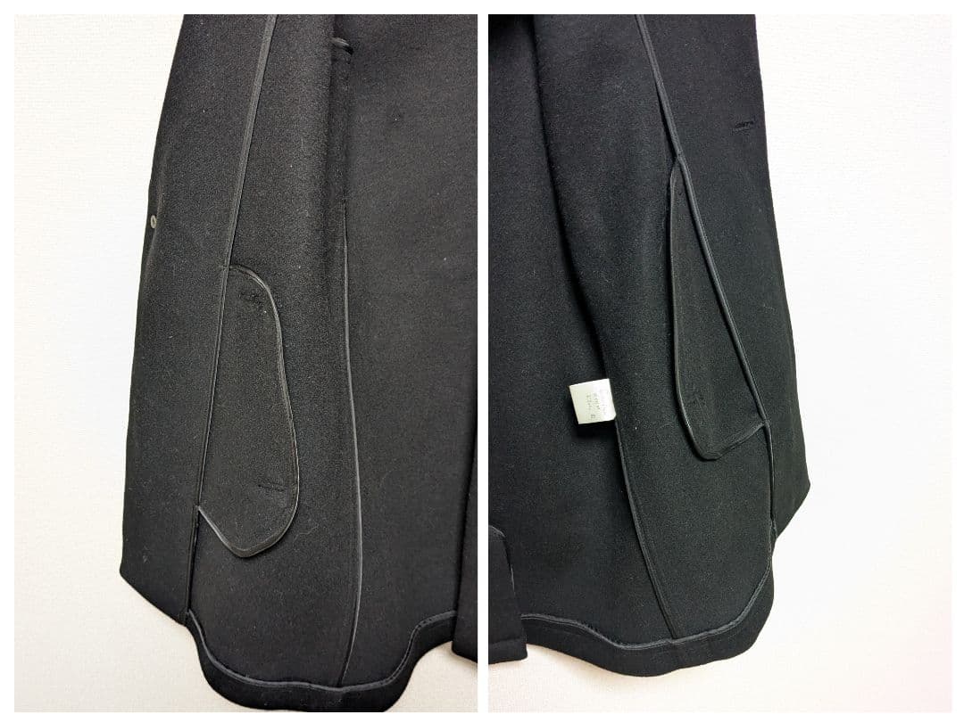 Retro Pics チェスターコート ブラック 小柄男性向け 細身シルエット