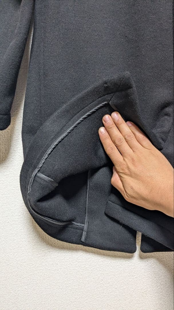 Retro Pics チェスターコート ブラック 小柄男性向け 細身シルエット