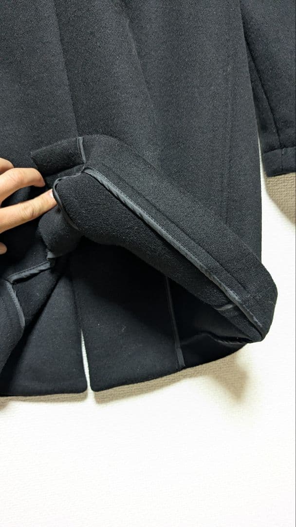 Retro Pics チェスターコート ブラック 小柄男性向け 細身シルエット