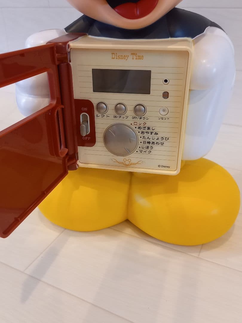希少　ミッキーマウス　目覚まし時計　ディズニータイム　音声報時クロック　レトロ