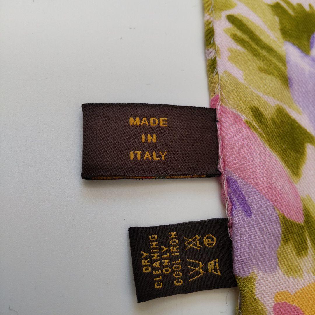 極美品 ロロピアーナ カシミヤ シルク 花柄 大判 ストール スカーフ マフラー