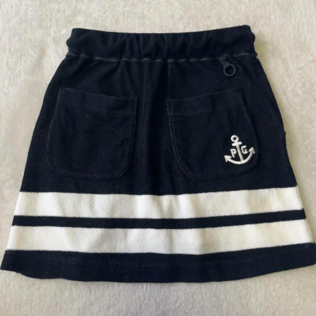 美品　パーリーゲイツ　セットアップ　パイル　ポロシャツ　スカート　マリン　XS