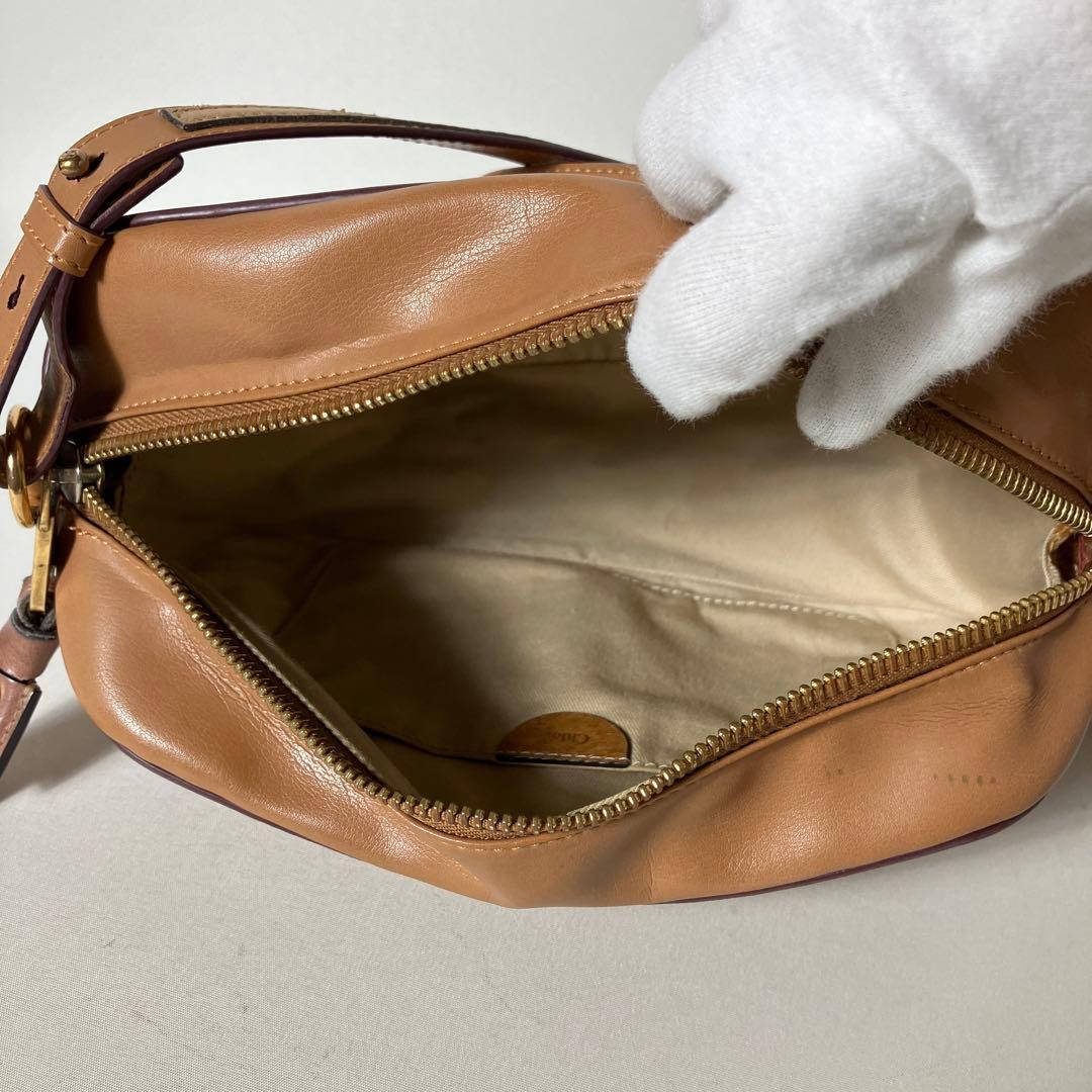 2511-235｜クロエ ショルダーバッグ レザー ブラウン