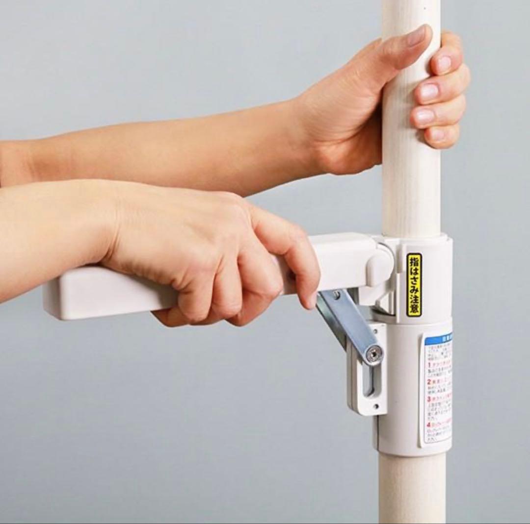 【ほぼ新品】介護 丈夫な手すり突っ張り棒 つかまりポール 立ち上がり 工事不要