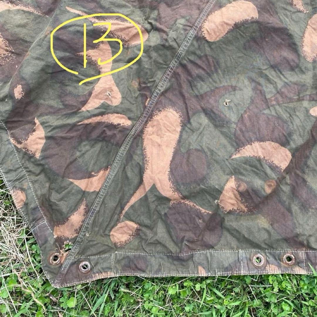 ハンガリー軍幕　ポンチョ　２枚　幕のみ　ワンポールテント　迷彩　ハリケーンカモ