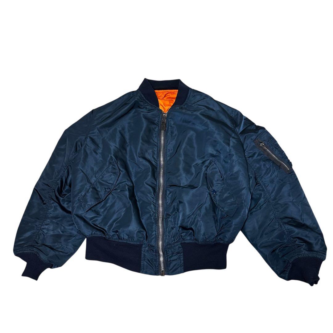90s USA製 ALPHA INDUSTRIES【XXL】 MA-1 ネイビー