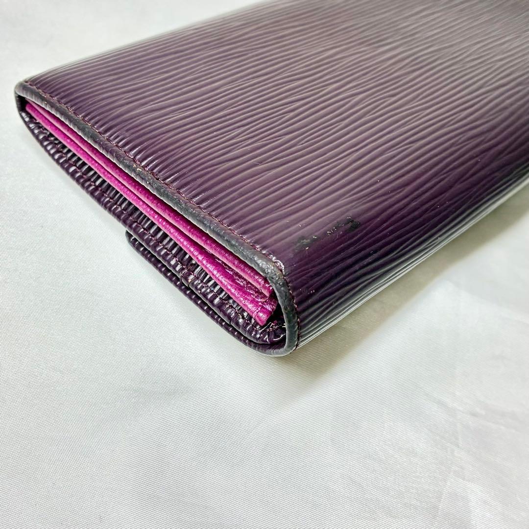 人気　ヴィトン　エピ　ポルトフォイユ・サラ　長財布　M6374K　カシス