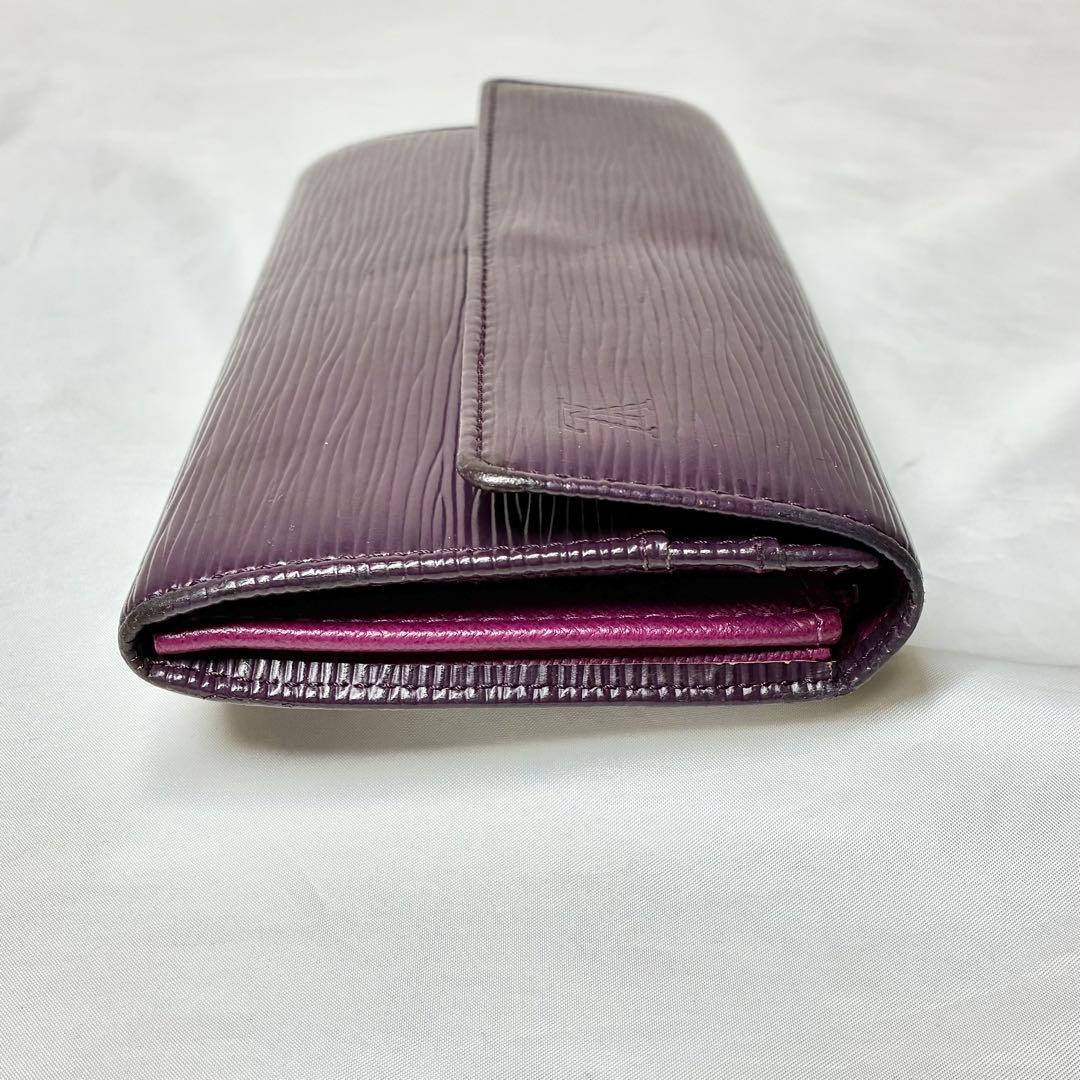 人気　ヴィトン　エピ　ポルトフォイユ・サラ　長財布　M6374K　カシス