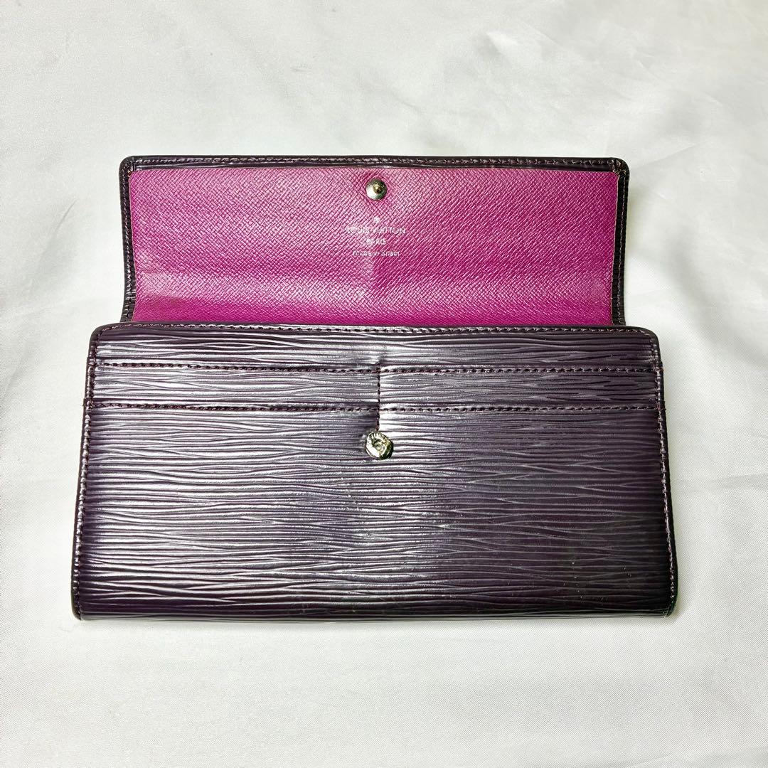 人気　ヴィトン　エピ　ポルトフォイユ・サラ　長財布　M6374K　カシス