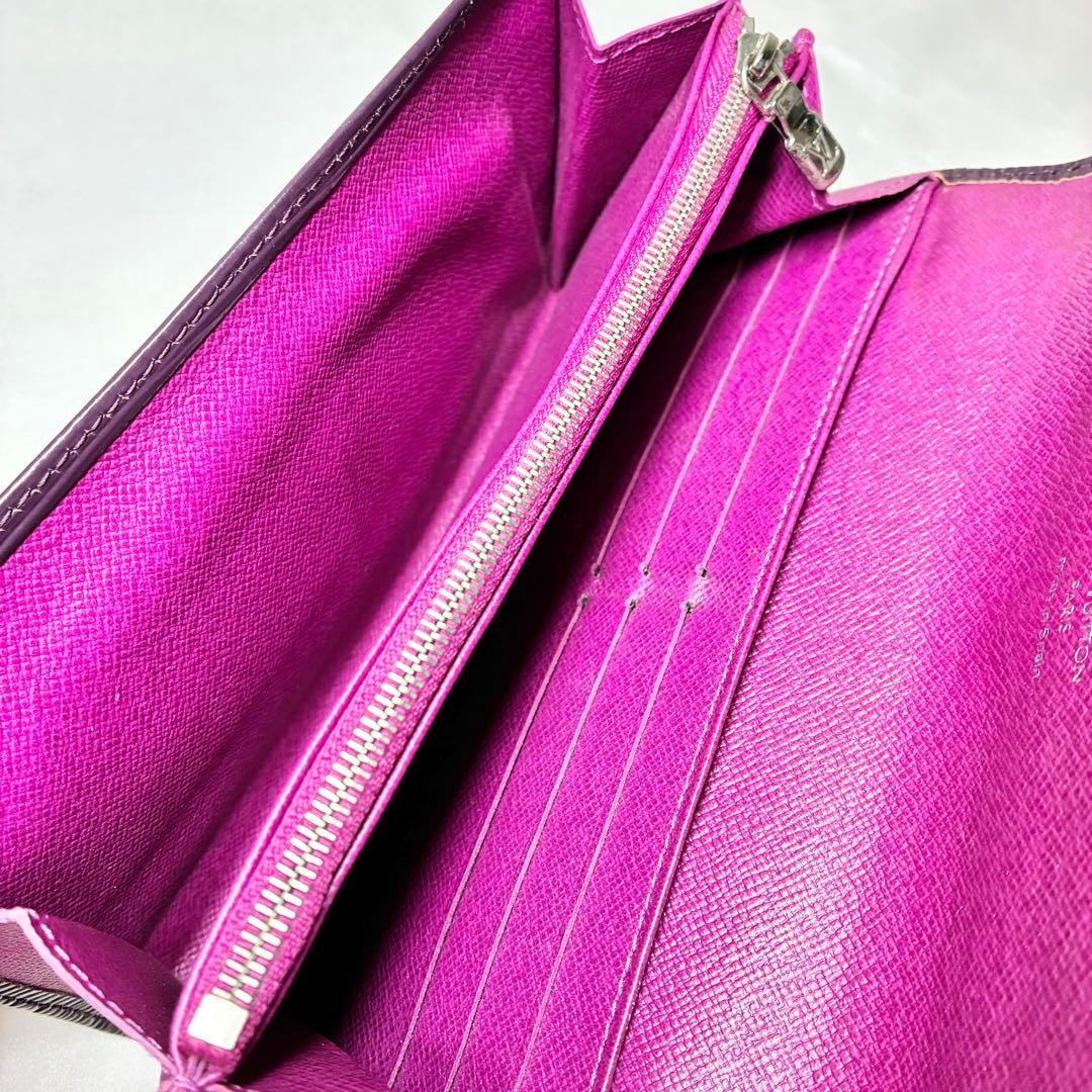 人気　ヴィトン　エピ　ポルトフォイユ・サラ　長財布　M6374K　カシス