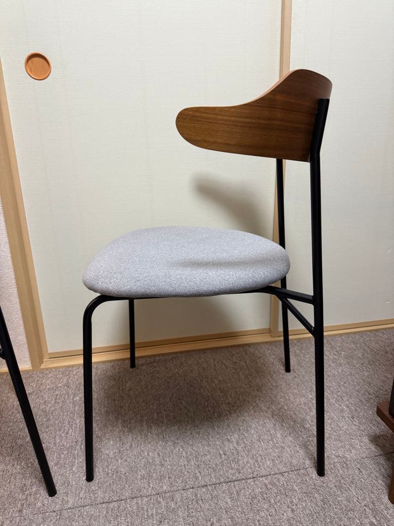 専用❗️関家具　ダイニングチェア　カペルIII 2脚セット　座面ライトグレー